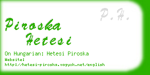 piroska hetesi business card